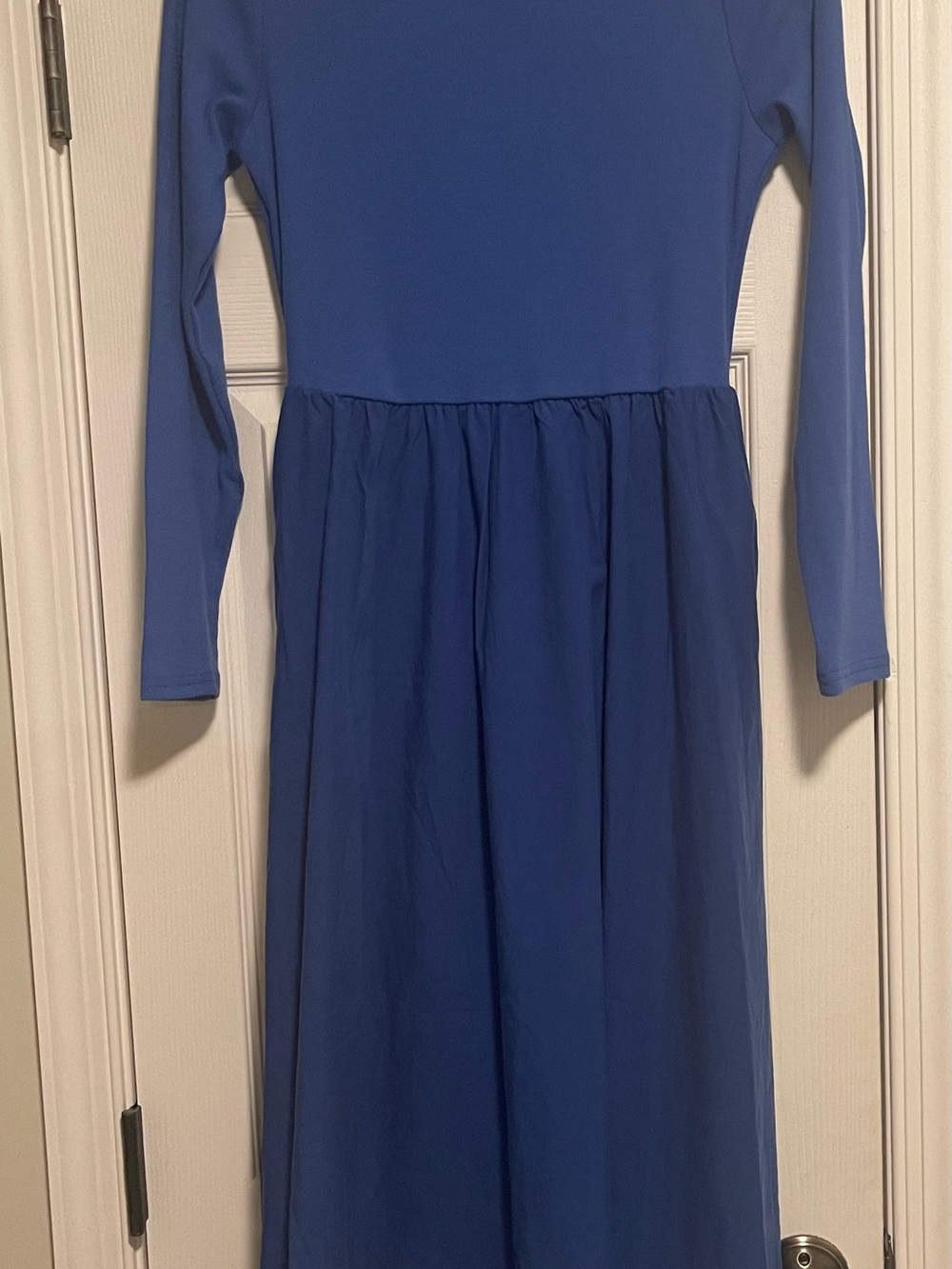 Royal Blue Long Sleeve Midi Dress size Small